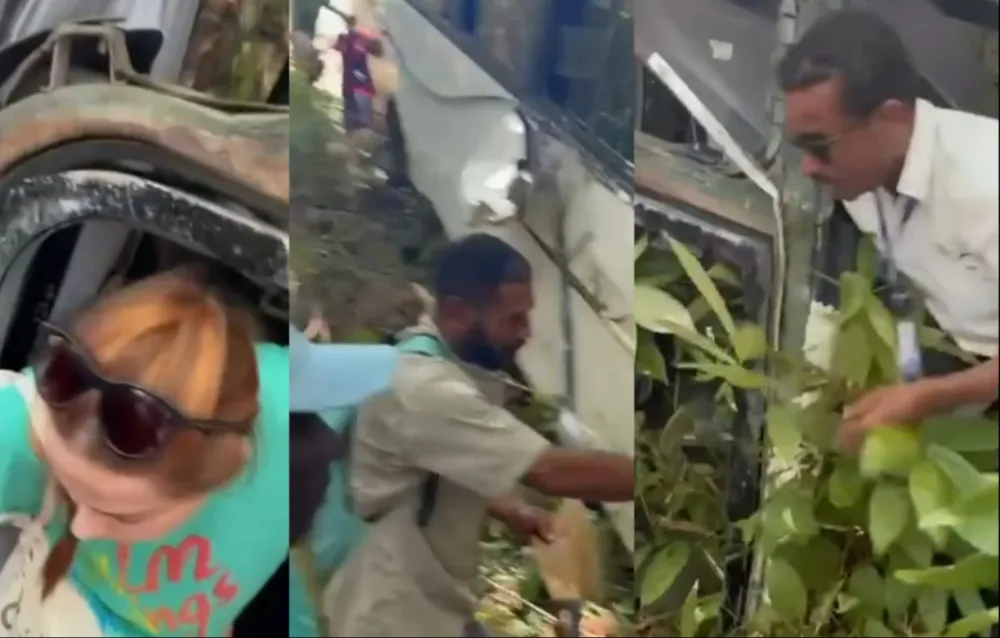 Ônibus despenca de ribanceira em destino turístico da Bahia