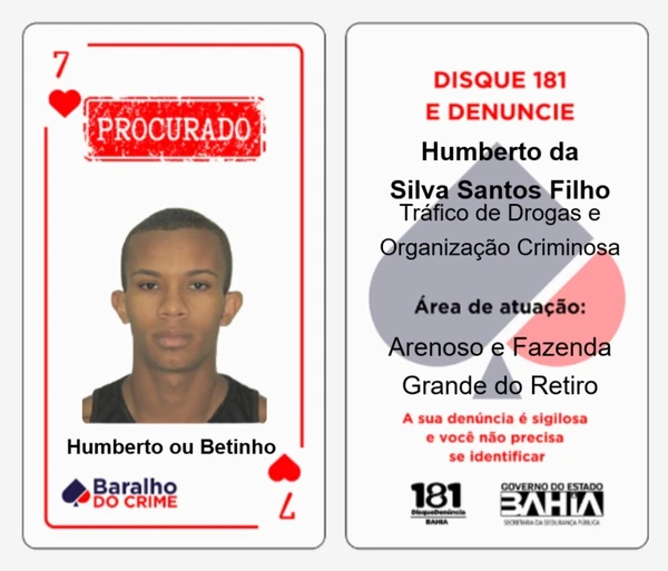 Traficante do Baralho do Crime da Bahia é preso após anos escondido no Rio de Janeiro